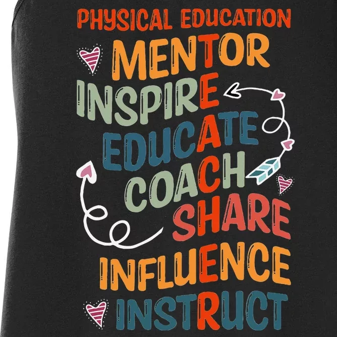 Pe Teacher Mentor Physical Education Teacher Outfit Women's Racerback Tank