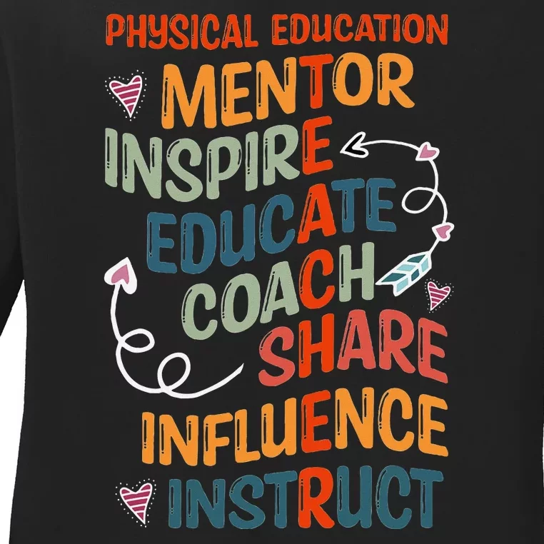 Pe Teacher Mentor Physical Education Teacher Outfit Ladies Long Sleeve Shirt