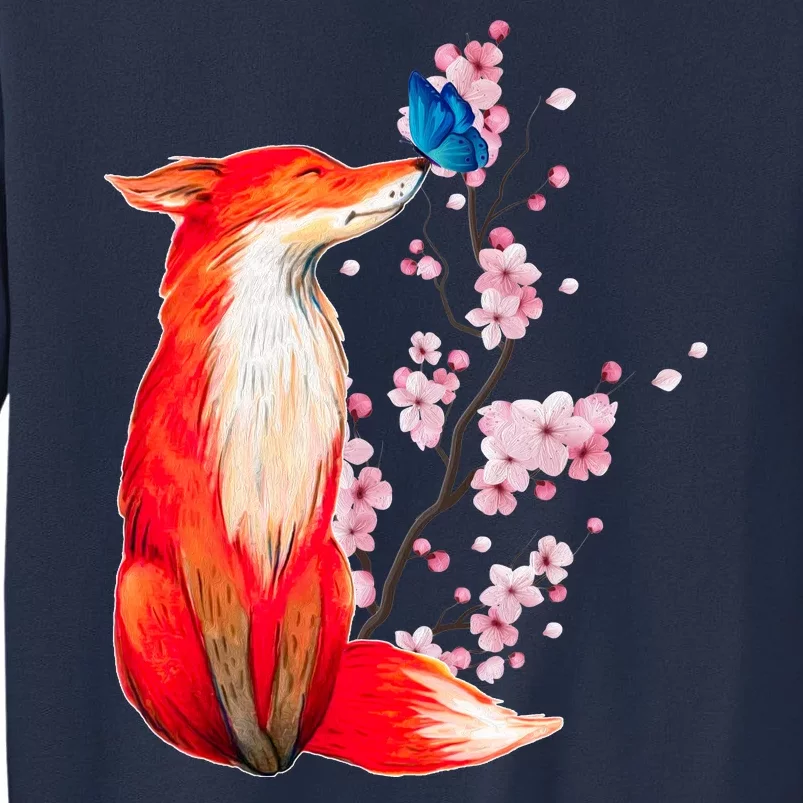 Pleased To Meet You, Japanese Fox With Cherry Blossoms Sweatshirt