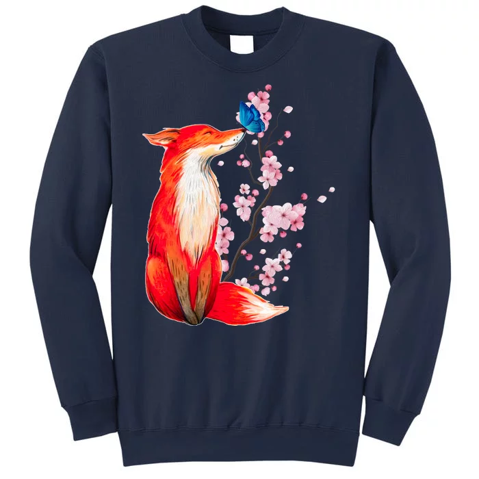 Pleased To Meet You, Japanese Fox With Cherry Blossoms Sweatshirt