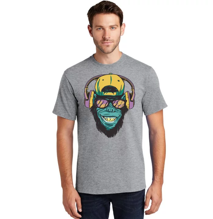 Palm Tree Music Monkey Tall T-Shirt