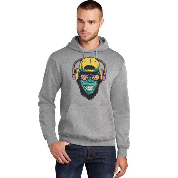 Palm Tree Music Monkey Tall Hoodie