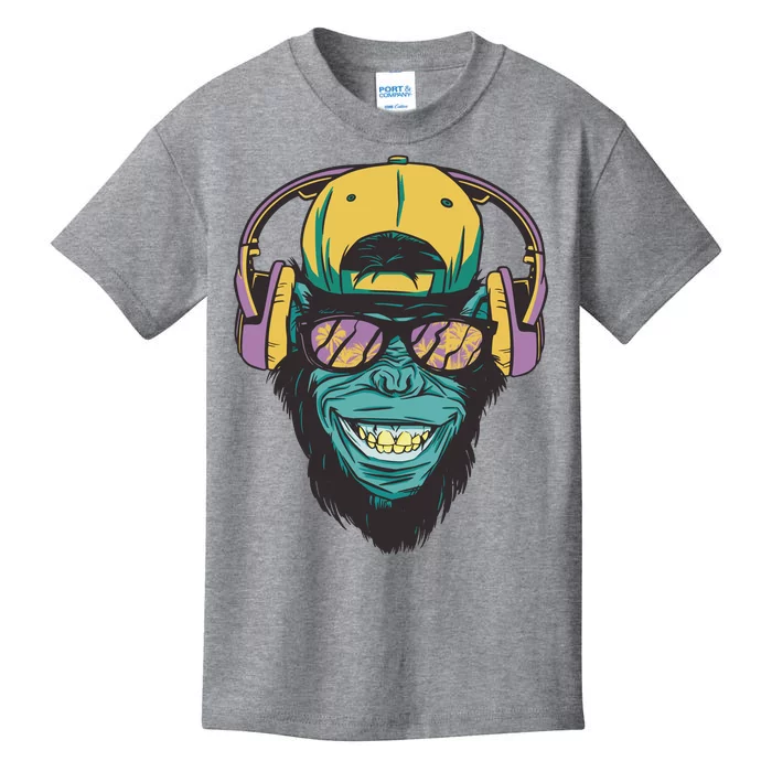 Palm Tree Music Monkey Kids T-Shirt