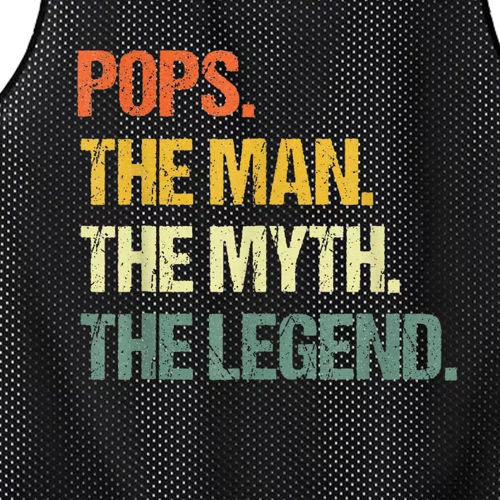 POPS THE MAN THE MYTH THE LEGEND Father's Day Mesh Reversible Basketball Jersey Tank