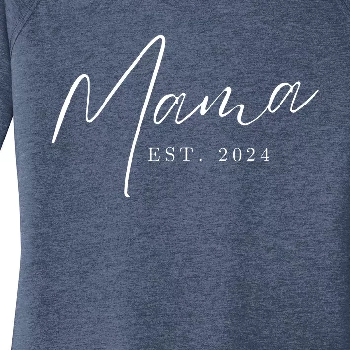 Promoted To Mommy Mothers Day Mom 2024 Women's Perfect Tri Tunic Long Sleeve Shirt