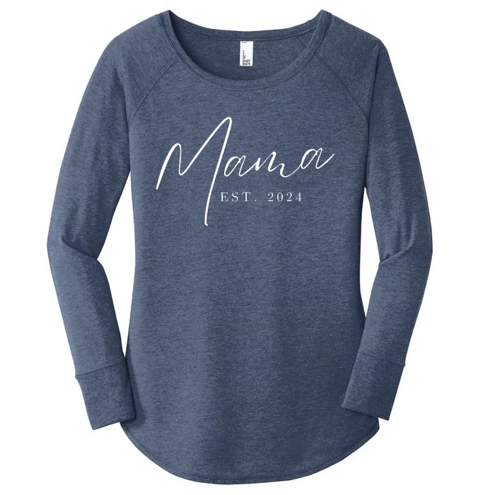 Promoted To Mommy Mothers Day Mom 2024 Women's Perfect Tri Tunic Long Sleeve Shirt