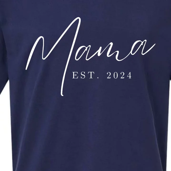 Promoted To Mommy Mothers Day Mom 2024 Sueded Cloud Jersey T-Shirt