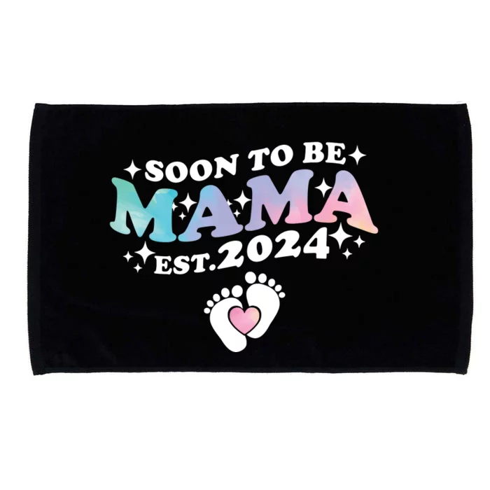 Promoted To Mommy 2024 Soon To Be Mama Funny New Mom Mothers Day Microfiber Hand Towel