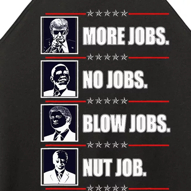 Political Trump More Jobs Obama Clinton Biden Women’s Perfect Tri Rocker Tank