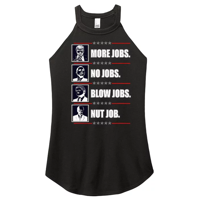 Political Trump More Jobs Obama Clinton Biden Women’s Perfect Tri Rocker Tank