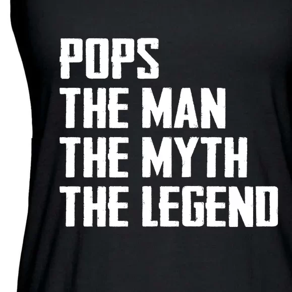 Pops The Man The Myth The Legend Ladies Essential Flowy Tank