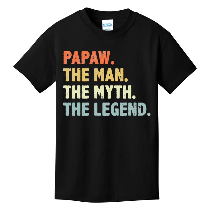 Papaw The Man Myth Legend Father’s Day Gift Kids T-Shirt