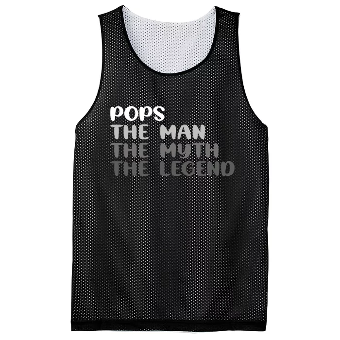 Pops The Man The Myth The Legend Mesh Reversible Basketball Jersey Tank