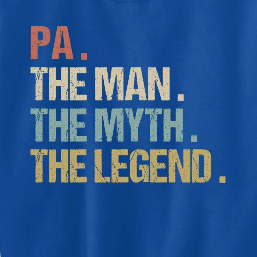 Pa The Myth Legend Meaningful Gift Dad Christmas Gift Meaningful Gift Kids Sweatshirt