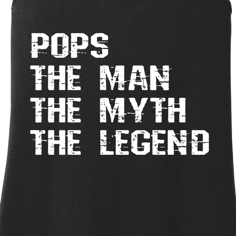 Pops The Man The Myth The Legend Ladies Essential Tank