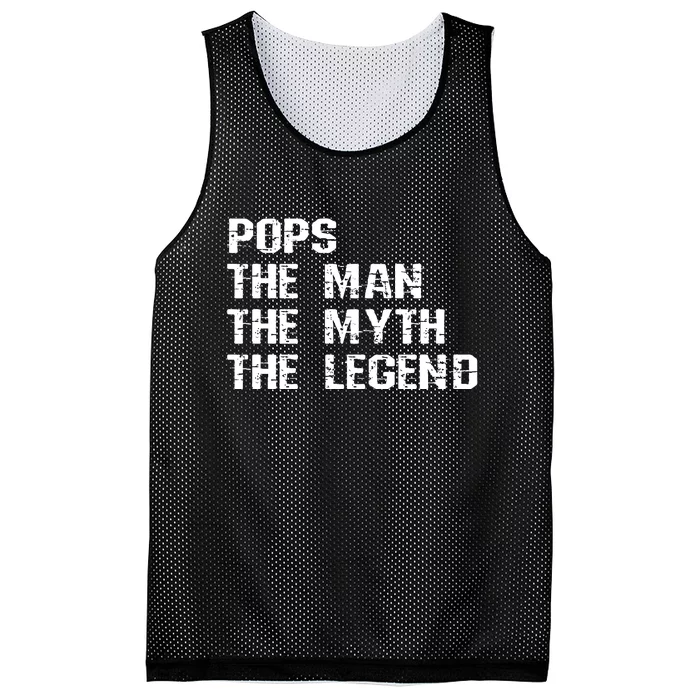 Pops The Man The Myth The Legend Mesh Reversible Basketball Jersey Tank