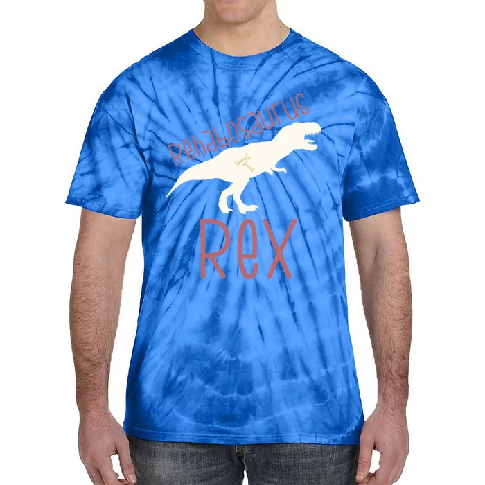 Physical Therapy Month Occupational Rehab Assistant Dinosaur Gift Tie-Dye T-Shirt