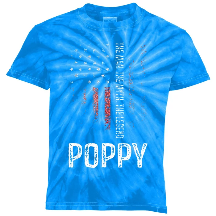 Poppy The Man The Myth The Legend Kids Tie-Dye T-Shirt