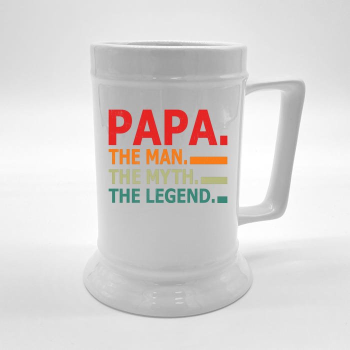 Papa The Man The Myth The Legend Front & Back Beer Stein