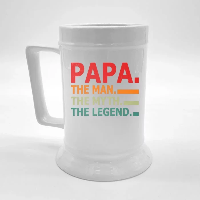 Papa The Man The Myth The Legend Front & Back Beer Stein