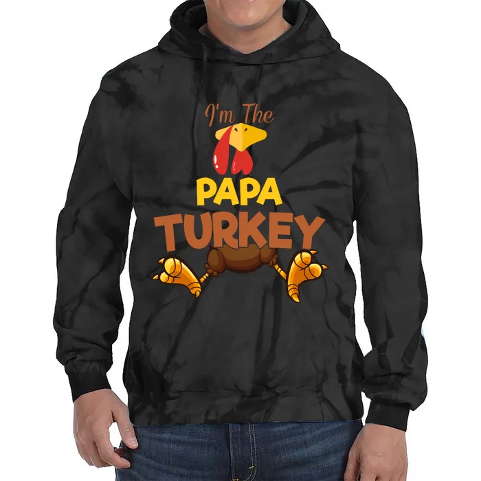 Papa Turkey Matching Family Group Thanksgiving Gifts Tie Dye Hoodie