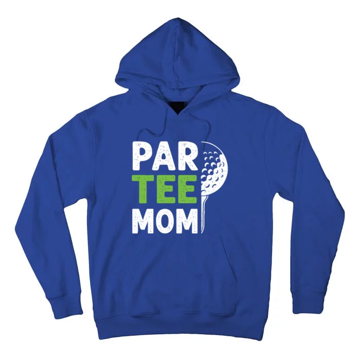 Par Tee Mom Funny Golf Pun Vintage Golfing Quote Party Retro Gift Tall Hoodie