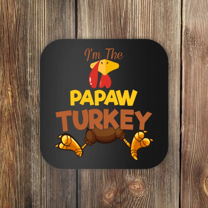 Papaw Turkey Matching Family Group Thanksgiving Gifts Coaster