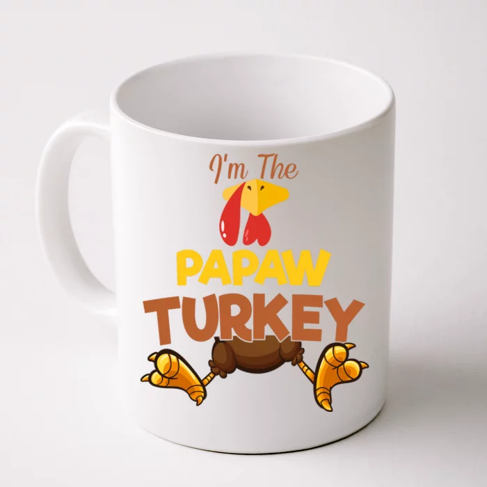 Papaw Turkey Matching Family Group Thanksgiving Gifts Front & Back Coffee Mug