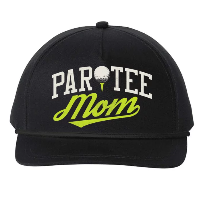 Par Tee Mom Funny Partee Golf Pun For Mom Snapback Five-Panel Rope Hat