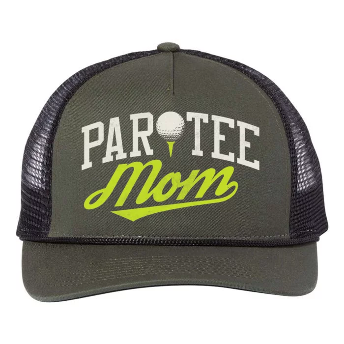 Par Tee Mom Funny Partee Golf Pun For Mom Retro Rope Trucker Hat Cap