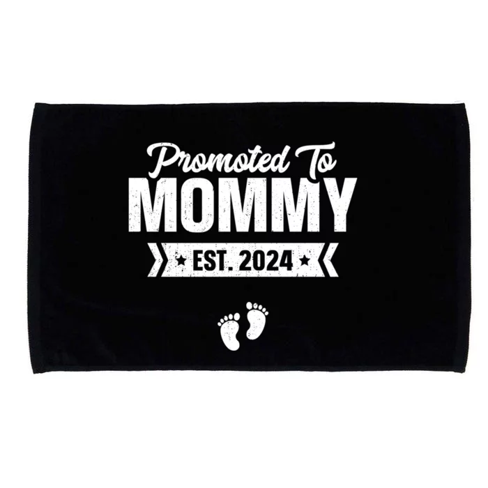 Promoted To Mommy Est 2024 Cool Gift For New Mommy Cool Gift Microfiber Hand Towel