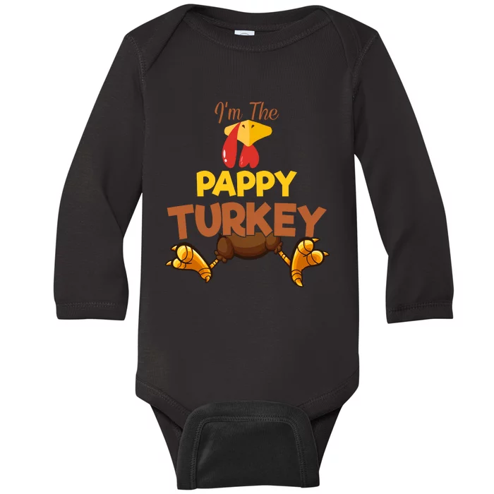 Pappy Turkey Matching Family Group Thanksgiving Gifts Baby Long Sleeve Bodysuit