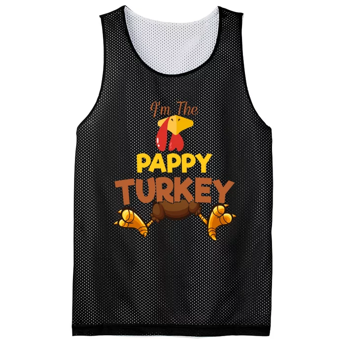 Pappy Turkey Matching Family Group Thanksgiving Gifts Mesh Reversible Basketball Jersey Tank