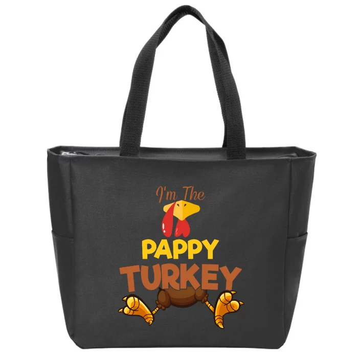 Pappy Turkey Matching Family Group Thanksgiving Gifts Zip Tote Bag