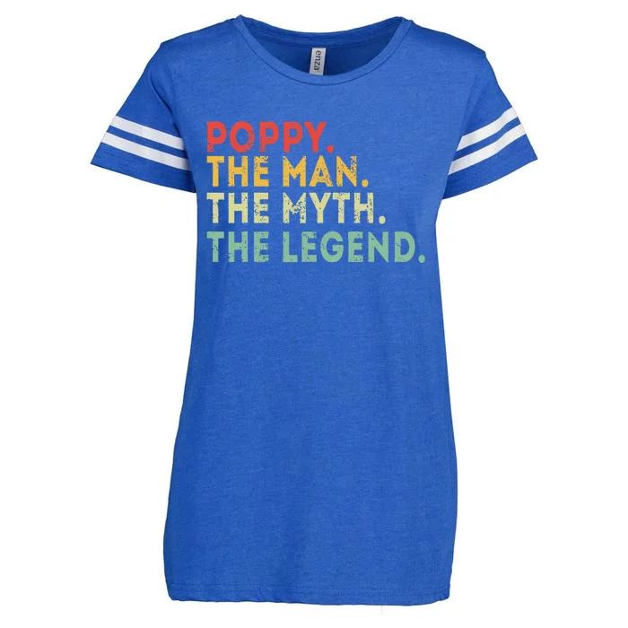 Poppy The Man The Myth The Legend Fathers Day Gift Enza Ladies Jersey Football T-Shirt