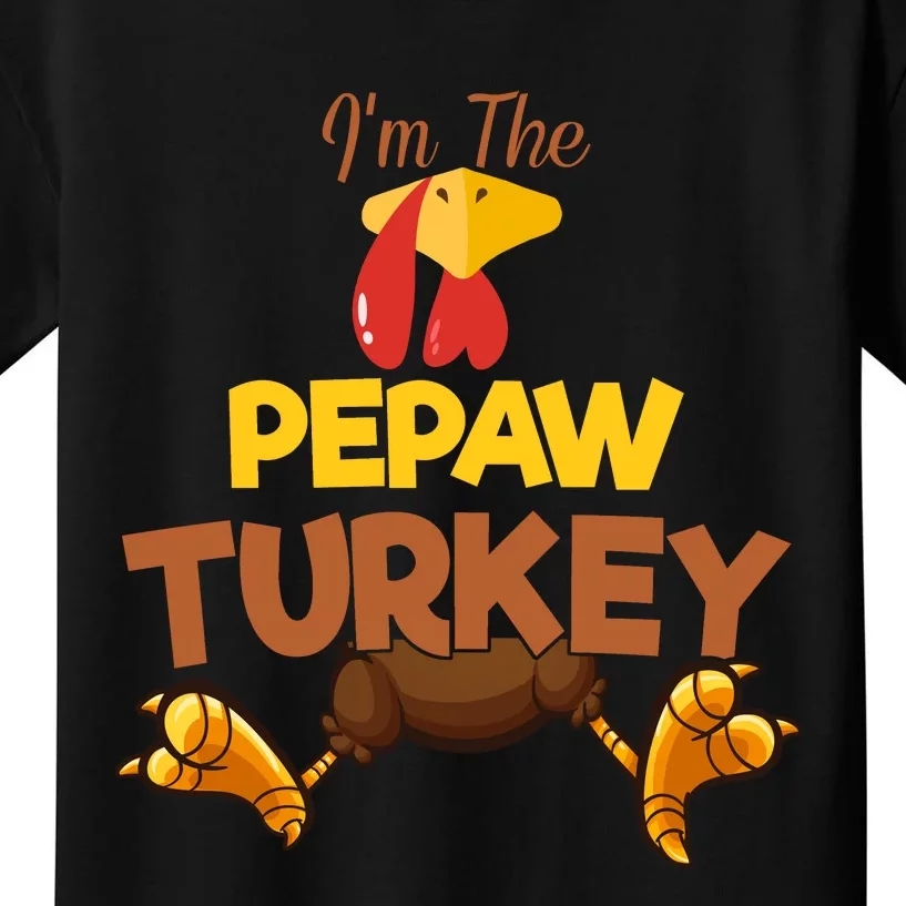 Pepaw Turkey Matching Family Group Thanksgiving Gifts Kids T-Shirt