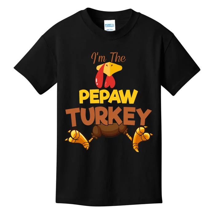 Pepaw Turkey Matching Family Group Thanksgiving Gifts Kids T-Shirt