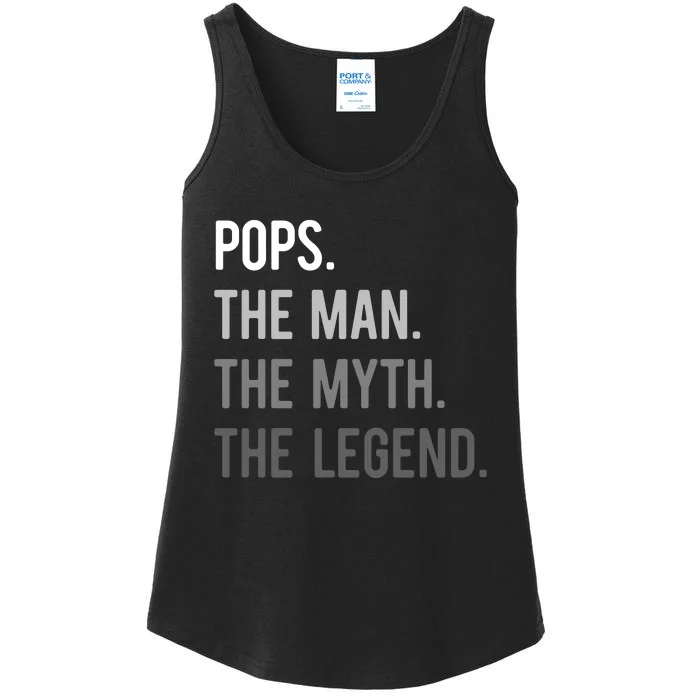 Pops The Man The Myth The Legend Ladies Essential Tank