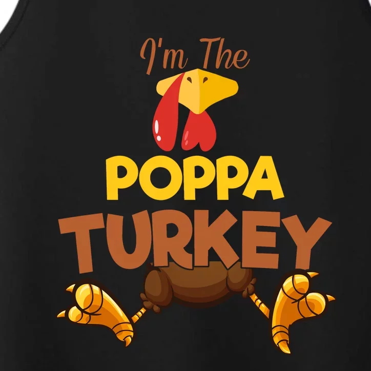 Poppa Turkey Matching Family Group Thanksgiving Gifts Performance Tank