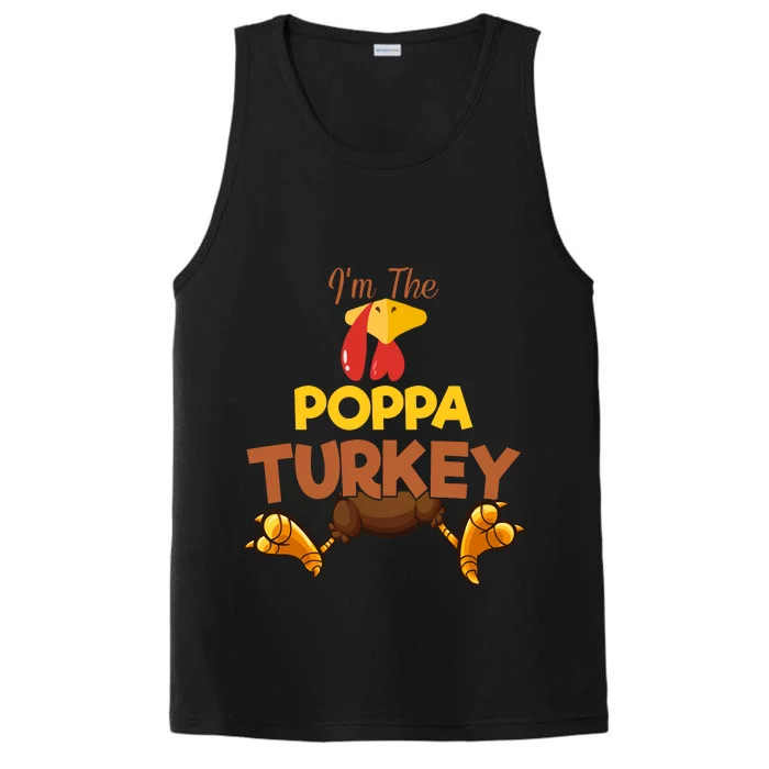 Poppa Turkey Matching Family Group Thanksgiving Gifts Performance Tank