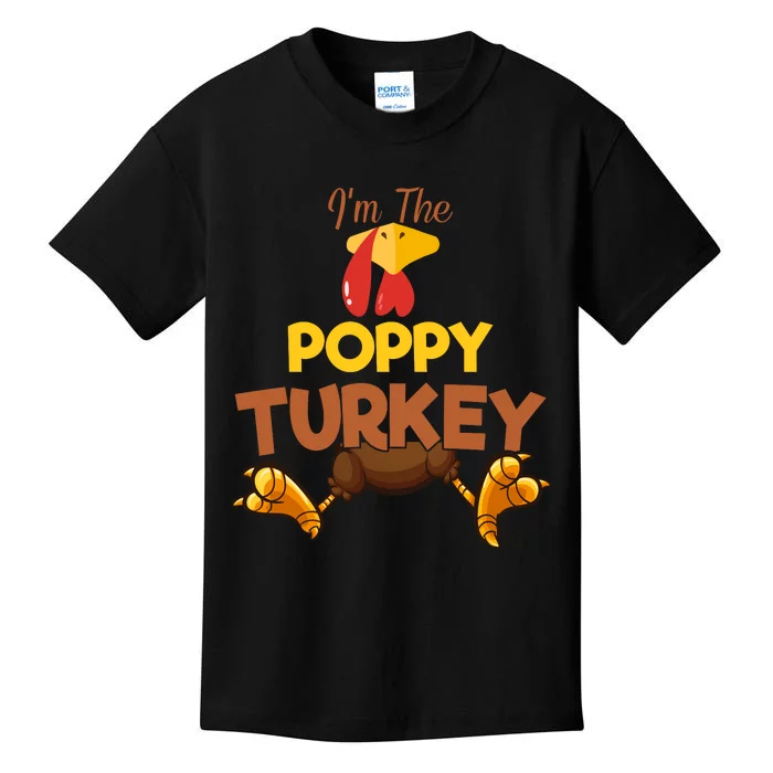 Poppy Turkey Matching Family Group Thanksgiving Gifts Kids T-Shirt