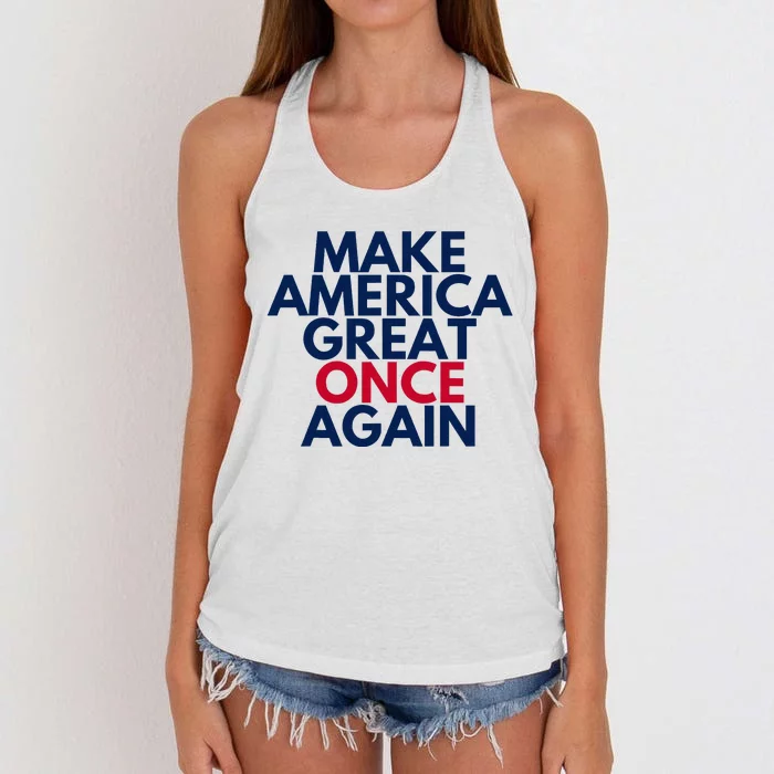 President Trump Make America Great Once Again 2024 Maga Women's Knotted Racerback Tank