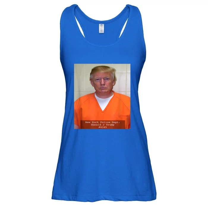 President Trump Mug Shot Ladies Essential Flowy Tank