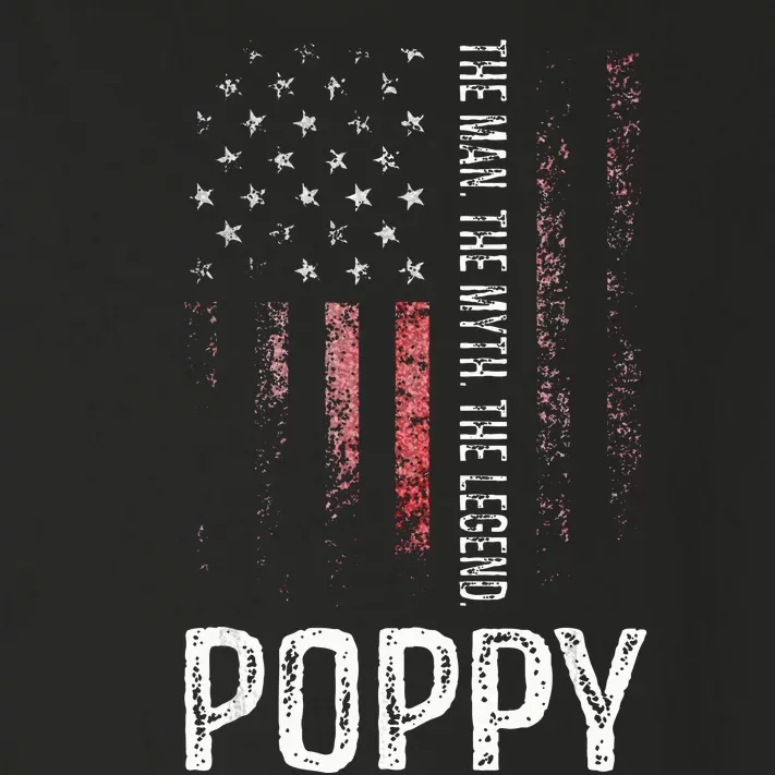 Poppy The Man The Myth The Legend Grandpa Gift Toddler Long Sleeve Shirt