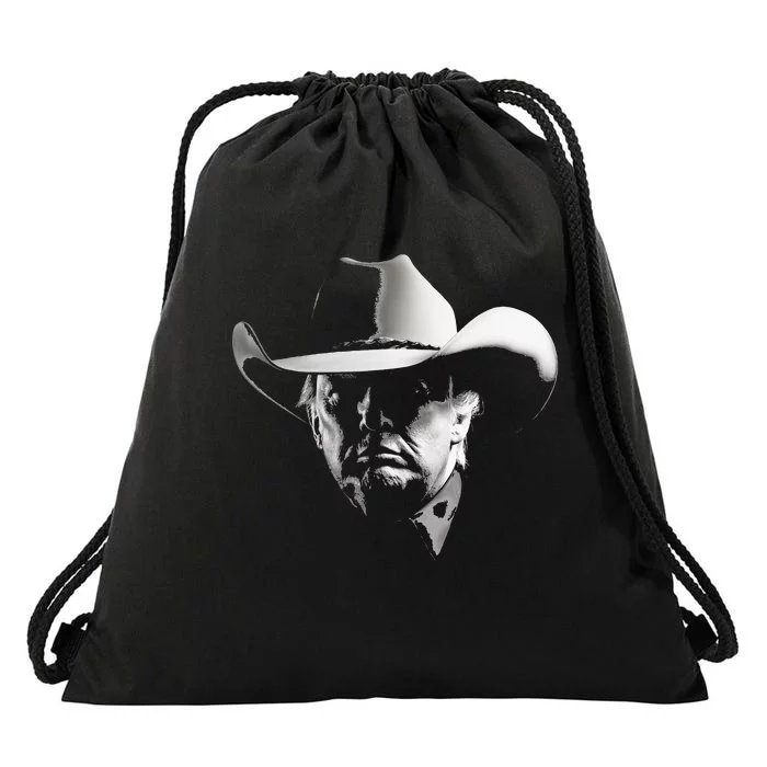 President Trump Mug Shot Drawstring Bag