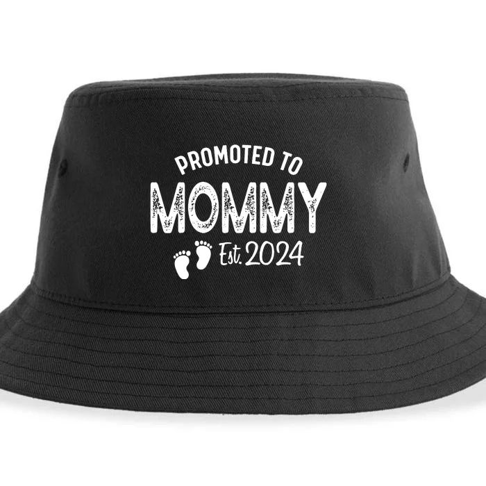 Promoted To Mommy 2024 Soon To Be Mama Funny New Mom Sustainable Bucket Hat