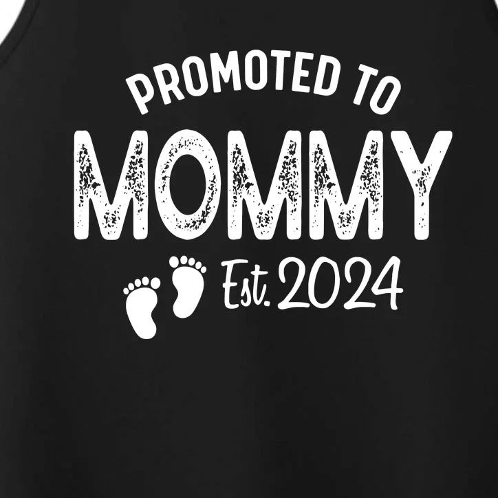 Promoted To Mommy 2024 Soon To Be Mama Funny New Mom Performance Tank