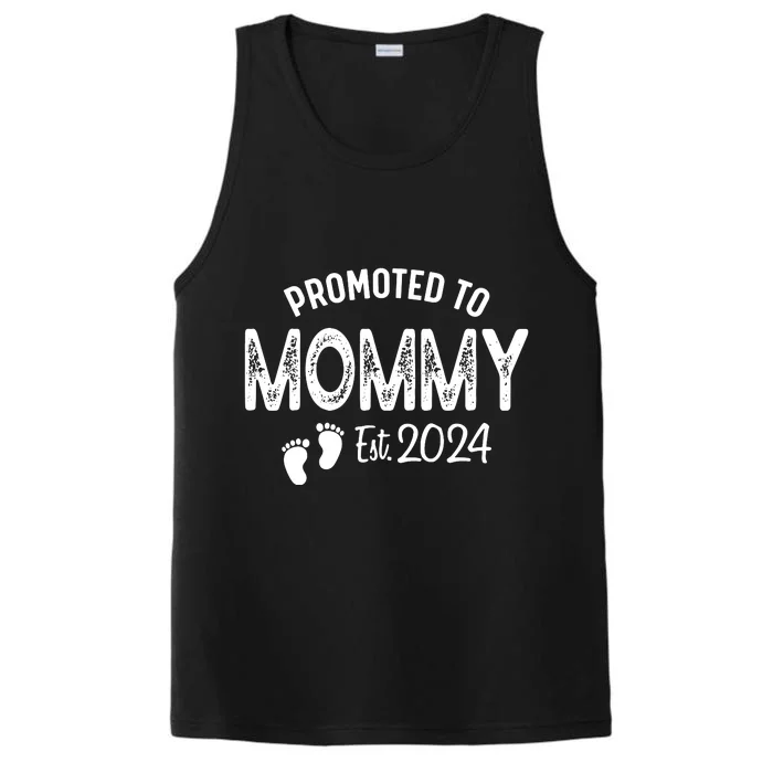 Promoted To Mommy 2024 Soon To Be Mama Funny New Mom Performance Tank