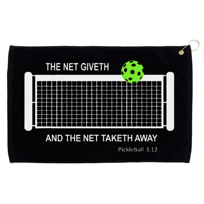 Pickleball The Net Giveth Funny Pickleball Pickleball Lovers Grommeted Golf Towel