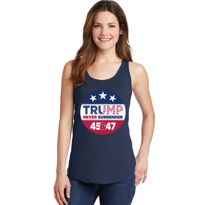 Pro Trump Never Surrender Vote Election 2024 Ladies Essential Tank